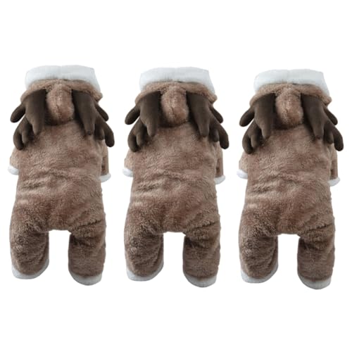 Housoutil 3st Weihnachtskleidung Für Haustiere Hund Winterkleidung äntel Hund Warmes Tuch Haustier-Festival-Cosplay-Kleid Weihnachtshundepullover Party-hundetuch Haustier Hund Einbiegen in von Housoutil
