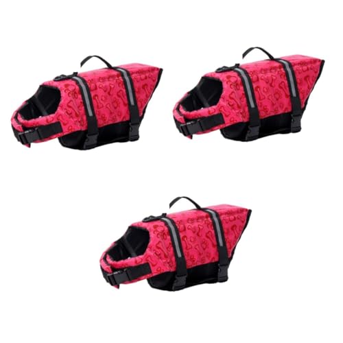 Housoutil 3 Stücke Oxford Mesh Stoff Weste Doppel Hund Schwimmen Weste Griff D-für Bootfahren Kajak von Housoutil