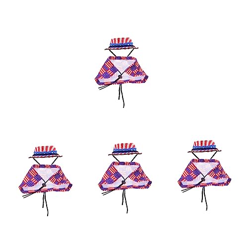 Housoutil 4 Sets Einzigartige Form Hut Dekorative Mantel Für Unabhängigkeit Tag Polyester von Housoutil