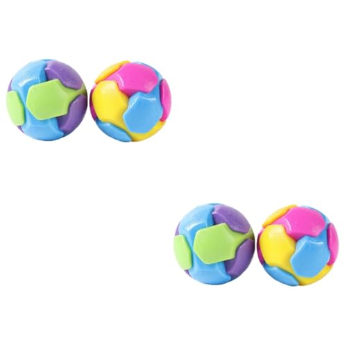4 Stück Backenzaun-Ball für Haustiere Hunde spielsachen für große Hunde kauspielzeug welpe Spielzeuge interaktive Gummibälle Haustierzubehör kauen Pet-Ball Spielzeugball Hundeball von Housoutil