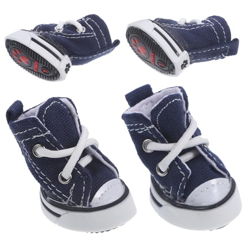 Housoutil 4 Stücke Denim Haustier Schuhe Hund Stiefel Baumwolle Lace-up Casual Sneakers Für Welpen Größe Xs Housoutil 4 Stücke Denim Haustier Schuhe Hund Stiefel Baumwolle Lace-up Casual Sneakers Für Welpen Größe Xs von Housoutil