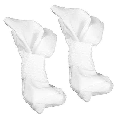 Housoutil 4 Stück Fußabdeckung Für Haustiere Regenschuhe Für Hunde Hundepfotenschutz Outdoor-hundesocken Hundepfotenschuhe Hundeschuhe Socken rutschfest Weiß Stoff Outdoor-Schuhe von Housoutil