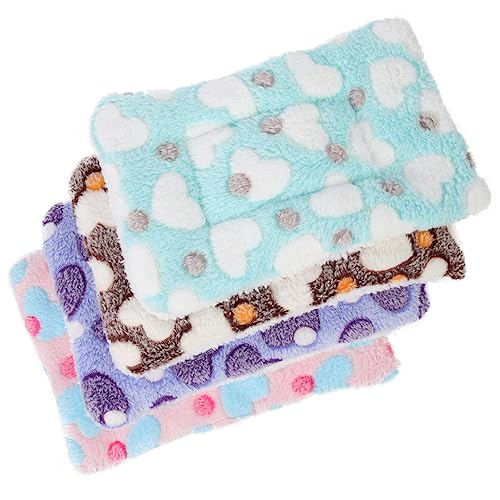 4 Stück Hamsterstreu hamsterbett pet Heating pad Couch Schlafmatten Ruhematte für Haustiere Nest für kleines Haustier Haushalt Sofa Hamsterkäfig Hamster Pad Haustierkäfig Sherpa von Housoutil