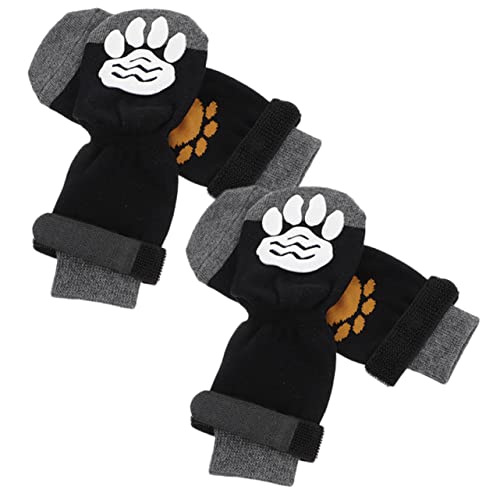 Housoutil 4 Stück Haustier Hund Socken Pfotenschützer Für Haustiere Socken Mit Hündchengriff Kleine Hundesocken Winterschuhe Für Welpen Welpensocken Warmer Gürtel Atmungsaktiv Baumwolle von Housoutil