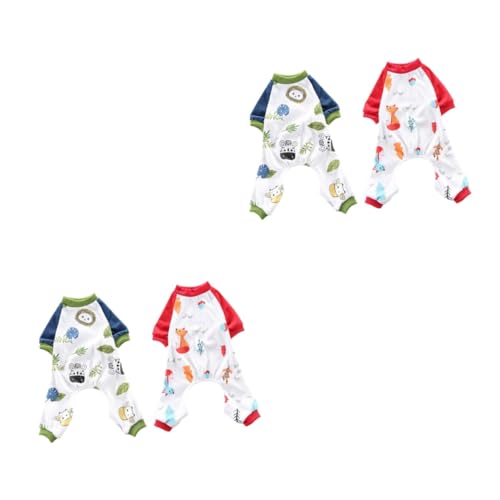 Housoutil 4 Stück Heimkleidung Für Haustiere Haustierzubehör Schlafkleidung Für Haustiere Hundehauskleidung Hunde-Pyjama Haustier Vier Fuß Pyjama Hundekleidung Baumwolle Hündchen Hund Katze Housoutil 4 Stück Heimkleidung Für Haustiere Haustierzubehör Schlafkleidung Für Haustiere Hundehauskleidung Hunde-Pyjama Haustier Vier Fuß Pyjama Hundekleidung Baumwolle Hündchen Hund Katze von Housoutil