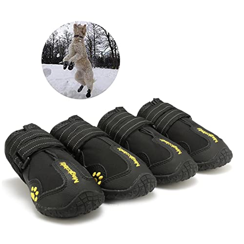 4 Stück Haustierschuhe für Katzen Haustier Hundeschuhe Winter Hundeschuhe für Schnee Winterschuhe für Hunde Dog Shoes Hund warme Stiefel Haustier-Hundeschuhe Samojede Schneestiefel von Housoutil