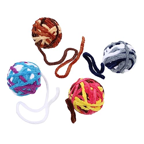 Housoutil 4 Stück Katzenspielzeug Health Wellness Kitten Kauspielzeug für Welpen Katzenrassel Spielzeuge Katzengarnknäuel Spielzeug für Kätzchenglocken beissen Wollknäuel Katzenball Housoutil 4 Stück Katzenspielzeug Health Wellness Kitten Kauspielzeug für Welpen Katzenrassel Spielzeuge Katzengarnknäuel Spielzeug für Kätzchenglocken beissen Wollknäuel Katzenball von Housoutil