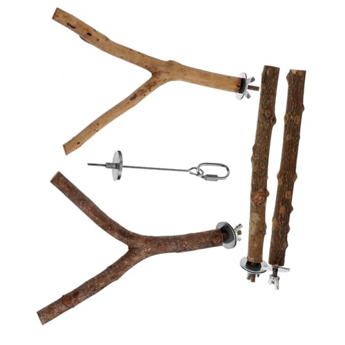 Housoutil 4pcs Holz Barsch Stand Mit Metall Lebensmittel Vogel Käfig Spielzeug Set Für Vögel Finch Zufällige Farbe Housoutil 4pcs Holz Barsch Stand Mit Metall Lebensmittel Vogel Käfig Spielzeug Set Für Vögel Finch Zufällige Farbe von Housoutil