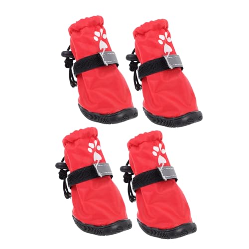 Housoutil 4 Stück Regenstiefel Für Haustiere Anti-rutsch-Schuhe Für Hunde Stiefel Für Hunde Hundestiefel & Pfotenschützer Regenhundeschuhe Hundeschuhe Winter Welpen Outdoor-Schuhe Polyester Housoutil 4 Stück Regenstiefel Für Haustiere Anti-rutsch-Schuhe Für Hunde Stiefel Für Hunde Hundestiefel & Pfotenschützer Regenhundeschuhe Hundeschuhe Winter Welpen Outdoor-Schuhe Polyester von Housoutil