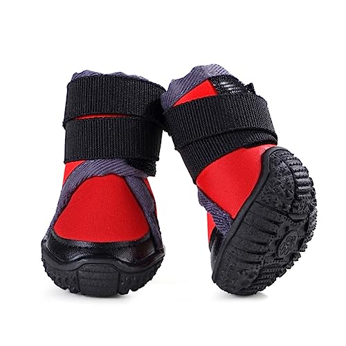 Housoutil 4er-Pack Hundeschuhe Warme Hausschuhe Für Den Außenbereich Für Mittelgroße Und Große Hunde Rot Größe 80 Housoutil 4er-Pack Hundeschuhe Warme Hausschuhe Für Den Außenbereich Für Mittelgroße Und Große Hunde Rot Größe 80 von Housoutil