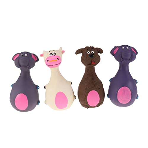 Housoutil Spielzeug für Hunde 4 Stück Quietschspielzeug für Hunde Fangspielzeug für Draußen Interaktives Latexspielzeug Leckerli-Spielzeug für Welpen Housoutil Spielzeug für Hunde 4 Stück Quietschspielzeug für Hunde Fangspielzeug für Draußen Interaktives Latexspielzeug Leckerli-Spielzeug für Welpen von Housoutil
