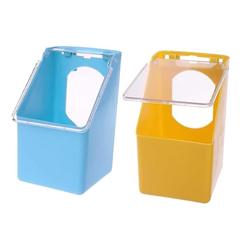 Housoutil 4 Stück Tauben-Hängebox Multifunktions-Feeder Vogelfutterbehälter Wo Fenster-Vogelhäuschen Lebensmittelbehälter zum Aufhängen Wasser-Nahrungsbecken gewidmet hängende Box Becher von Housoutil