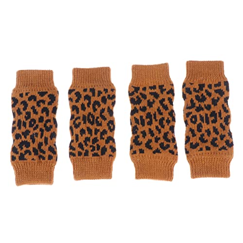 Housoutil 4 Stück Hundestrümpfe Haustiersocken Mit Leopardenmotiv Warm Und Stilvoll Für Den Komfort Von Haustierhunden Housoutil 4 Stück Hundestrümpfe Haustiersocken Mit Leopardenmotiv Warm Und Stilvoll Für Den Komfort Von Haustierhunden von Housoutil