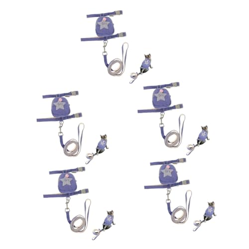 Housoutil 5 Stücke Kätzchen Gehende Katze Und Für Walking Haustier Outdoor Seil Katze Leine Weste Housoutil 5 Stücke Kätzchen Gehende Katze Und Für Walking Haustier Outdoor Seil Katze Leine Weste von Housoutil