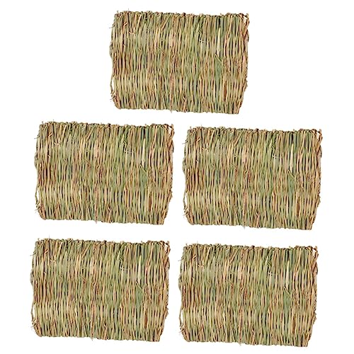 Housoutil 5 Grasmatten Natürlich Gewebte Einstreu für Kleintiere Sicheres Kaustreu für Kaninchen und Meerschweinchen Housoutil 5 Grasmatten Natürlich Gewebte Einstreu für Kleintiere Sicheres Kaustreu für Kaninchen und Meerschweinchen von Housoutil