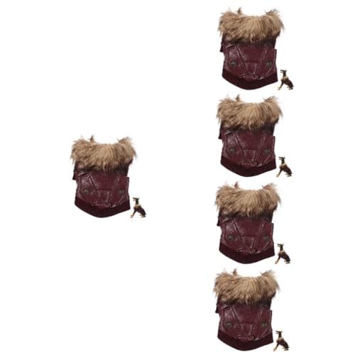 Housoutil 5st Warme Hundejacke Hunde Winterjacke Kostüm Für Haustiere Bei Kaltem Wetter Winter Hundemantel Warme Hundekleidung Hundepullover Winddichte Hundekleidung Plüsch Mode Erröten von Housoutil