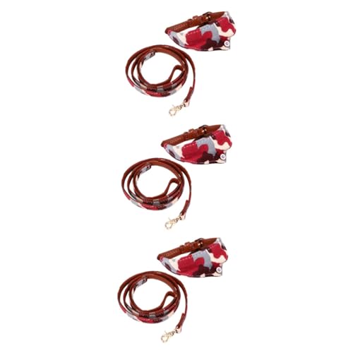 Housoutil 3er-Sets Hundeleinen Und Zugseil Hundehalsband Leicht Und Bequem Für Haustiere 2 Stück X 3 von Housoutil