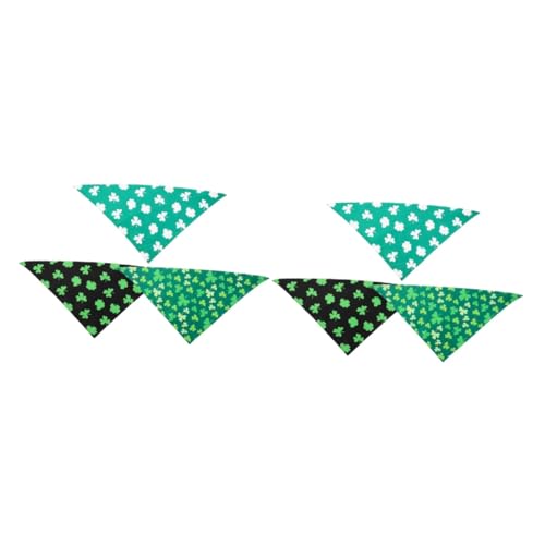 Housoutil 6 STK Hundeschal Hund Halstuch Hundelätzchen st. Patricks Day st Patricks Day Handtuch handtücher Halstuch für Haustiere Haustier-Bandana Doppelschicht schmücken Baumwolle von Housoutil