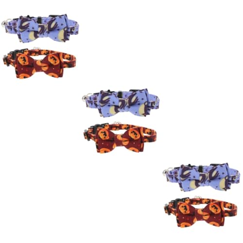 Housoutil 6 STK Katzenhalsband Halloween-Kätzchen-Halskette Kürbishalsbänder Katzen Halsketten welpen Katze Krawatten dekoratives Hundehalsband Haustier schmücken Glockenkragen Housoutil 6 STK Katzenhalsband Halloween-Kätzchen-Halskette Kürbishalsbänder Katzen Halsketten welpen Katze Krawatten dekoratives Hundehalsband Haustier schmücken Glockenkragen von Housoutil