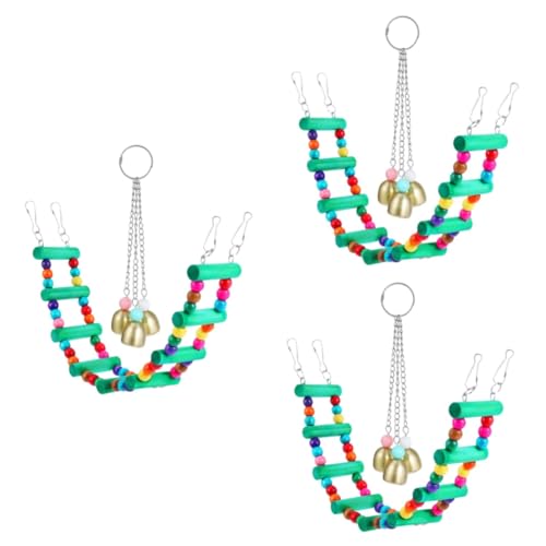 Housoutil 3sets Papagei Käfig Spielzeug Schaukel Und Leiter Set Vogel Käfig Zubehör Papagei Leiter Spielzeug 2 Stücke * 3 von Housoutil