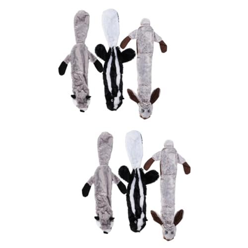 Housoutil 2sets Haustier Claming Spielzeug Hund Katze Plüsch Spielzeug Set Eichhörnchen Waschbär Muster 3 Stücke * 2 Housoutil 2sets Haustier Claming Spielzeug Hund Katze Plüsch Spielzeug Set Eichhörnchen Waschbär Muster 3 Stücke * 2 von Housoutil