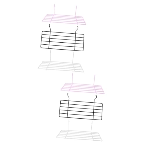 Housoutil 2sets Eisen Papagei Plattform Vogelkäfig Zubehör Vogel Spielen Zentrum Dekorative Spielzeug für Nymphensittich 3 Stücke * 2 von Housoutil