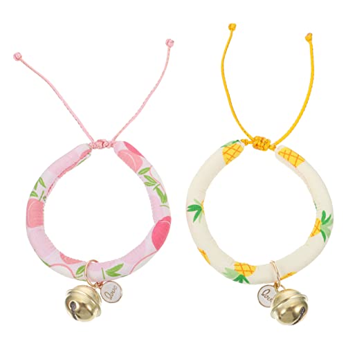 Housoutil 3er-Set Elegantes Verstellbares Katzenhalsband Fruchtdesign Atmungsaktives Haustier Für Den Täglichen Gebrauch Und Besondere Anlässe 2 Stück X 3 von Housoutil