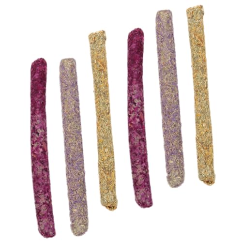 Housoutil 6stücke Teiliges Natürliche Kauspielzeuge Für Kaninchen Und Meerschweinchen Leckere Gras-Sticks Für Zahnpflege Und Beschäftigung Snacks Für Kleine Haustiere von Housoutil