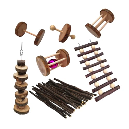 Housoutil Kauspielzeug für Haustiere 7-teilig Holzspielzeug Kauspielzeug für Papageien Molaren-kaustab Holzspielzeug für Haustiere Leicht Zu Reinigen Housoutil Kauspielzeug für Haustiere 7-teilig Holzspielzeug Kauspielzeug für Papageien Molaren-kaustab Holzspielzeug für Haustiere Leicht Zu Reinigen von Housoutil