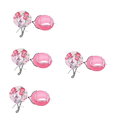 Housoutil 4sets Haustier Eimer Hut Hunde Visier Hut Ohr Löcher Sonnenhut Für Outdoor 2 Stücke * 4 von Housoutil
