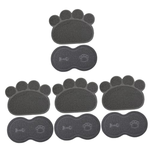 Housoutil 8 STK Haustiermatte Haustierfutter Tischset Hund Futternapfauflage für Haustiere Katze rutschfeste Matte Welpen Katzenfutter Reiben der Matte Schale Matte PVC von Housoutil