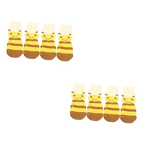 Housoutil 2 Sets Entzückendes Bienenmuster Warme Haustiersocken Gestrickte Baumwolle Robuster Komfort Für Haustiere Gelb 4 Stück * 2 Housoutil 2 Sets Entzückendes Bienenmuster Warme Haustiersocken Gestrickte Baumwolle Robuster Komfort Für Haustiere Gelb 4 Stück * 2 von Housoutil