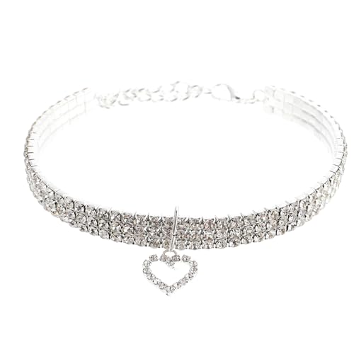 Housoutil Modische Halskette Mit Strasssteinen Für Haustiere – Hundehalsband Mit Herzförmigem Für Partys Housoutil Modische Halskette Mit Strasssteinen Für Haustiere – Hundehalsband Mit Herzförmigem Für Partys von Housoutil