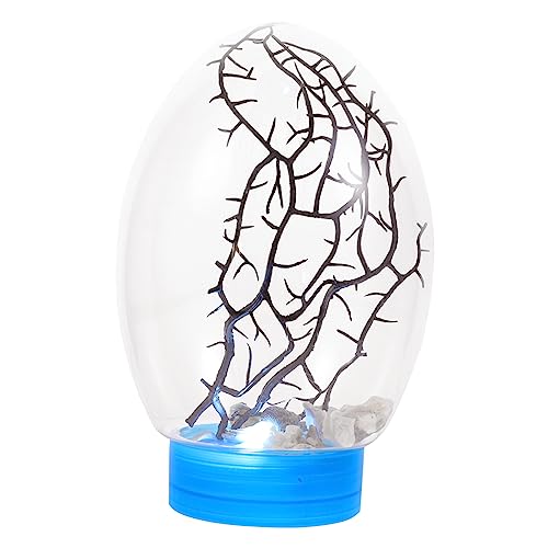 Housoutil Aquarium Mit Led-licht Goldfischglas Ecosphere Geschlossenes Ökosystem Biosphäre Ökosystem Kleines Aquarium Mini-ecosphere-Tank Desktop-Aquarium Rotieren Suite Schreibtisch Plastik von Housoutil