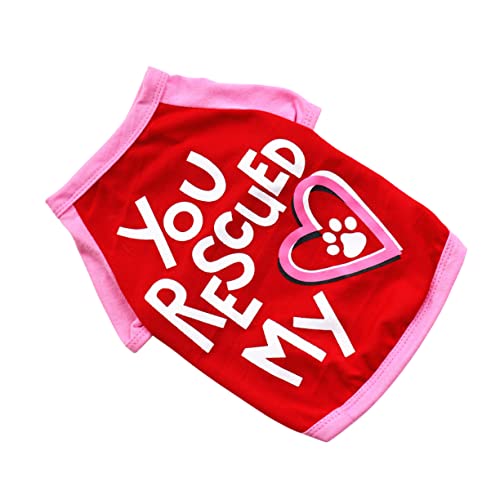 Housoutil Welpenkleidung Cutetito Der Schöne Valentins Beißring Valentins Da Zeit Fürs Bett Redhood Valentinstag Schlafenszeit Unordnung Valentinsgrüße Bezauberndes Haustier Shirt Overalls von Housoutil