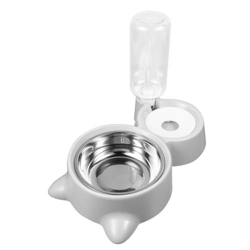 Doppelschüsselförderer Haustier-Wasserstation Trinkbrunnen für Hunde pet Water Bowl pet Bowl wasserflasche Haustierzubehör wasserspender für Hunde Hündchen Zubringer Wasserbecher von Housoutil