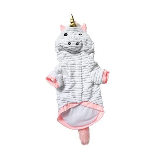 Housoutil Haustier Einhorn Kostü Plüsch-Hunde-Outfit Nachthemd Kleider Partykleidung für Haustiere Hundemantel -Hund Verwandlungs-Outfit Lieferungen Hundekleidung von Housoutil