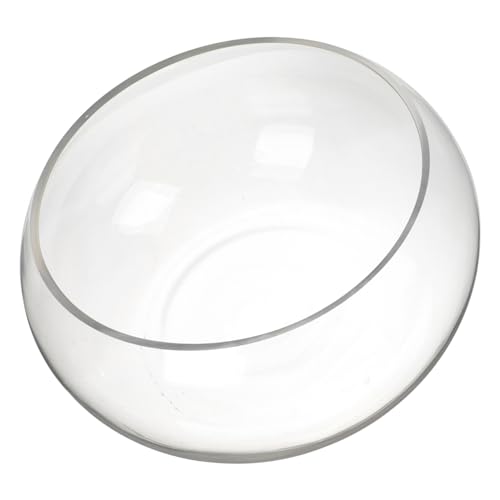 Housoutil Runde Glas Fisch Schüssel Tank Hydrokultur Pflanze Schüssel Einfache Decor Schüssel Vase Für Home Office von Housoutil