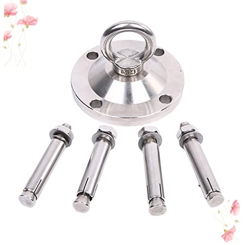 Housoutil Stainless Steel inoxlm Safety Chandeliers hängeleuchten Tierbedarf hängeampel bodenanker hundehering aus Edelstahl großer Fester Hundehaufen Hundepfahl verdicken Schnalle rotieren von Housoutil