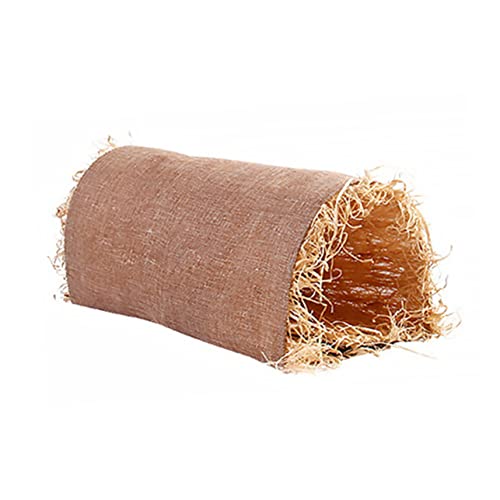 Housoutil Hamster Tunnel Kaninchen-Gras-Tunnel Hamster-Versteck-Tunnel Spielzeuge Hasengrasnest Kaninchen-Schlafnest drinnen Zubehör Haustier Frettchen Meerschweinchen Bast von Housoutil