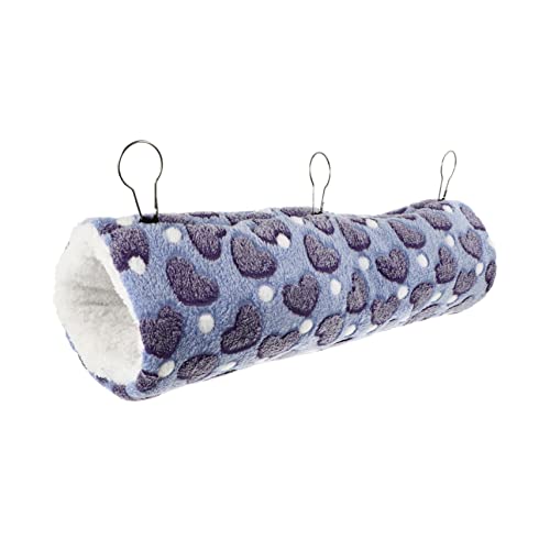 Housoutil Papageien-hamsternest Chinchilla-hängematte Plüsch-Frettchen-röhrenbett Haustier-Tunnel-zubehör von Housoutil