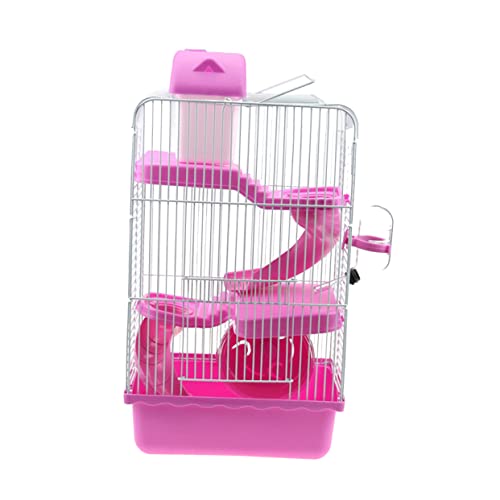 Hamster häuschen Hamster käfig deotücher trinkwasserspender Wheel trinkhalme einräder Dispenser Villenkäfig für kleine Haustiere Hamsterkäfig Haustierkäfig Luxus dreilagiger Käfig von Housoutil