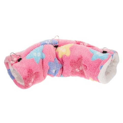 Housoutil Hängemattenbett Für Haustiere Meerschweinchen Hamster Chinchilla Bequemer Fleece-Tunnel von Housoutil