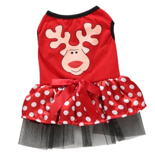 Housoutil Haustier Weihnachtskleid Elch Design Gemütliches Material Entzückendes Hundeparty-Outfit Festlicher Look Housoutil Haustier Weihnachtskleid Elch Design Gemütliches Material Entzückendes Hundeparty-Outfit Festlicher Look von Housoutil