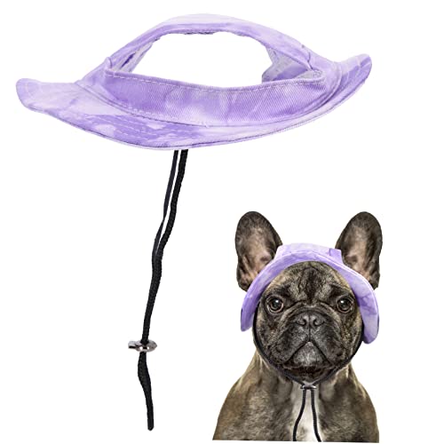 Housoutil Haustier-baseballmütze Hundemützen Für Mittelgroße Hunde Hund Bucket Hat Schirmmütze Für Welpen Katze Sombrero Sommerhut Baumwolle Violett Anti-verschütten Reisen Reisekappe von Housoutil