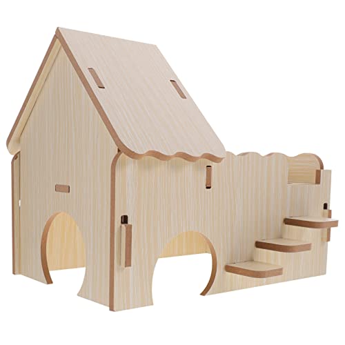 Housoutil Handgemachte Meerschweinchen Lebensraum Hamster Meerschweinchen Versteck Holztreppe und Dekorative Housoutil Handgemachte Meerschweinchen Lebensraum Hamster Meerschweinchen Versteck Holztreppe und Dekorative von Housoutil