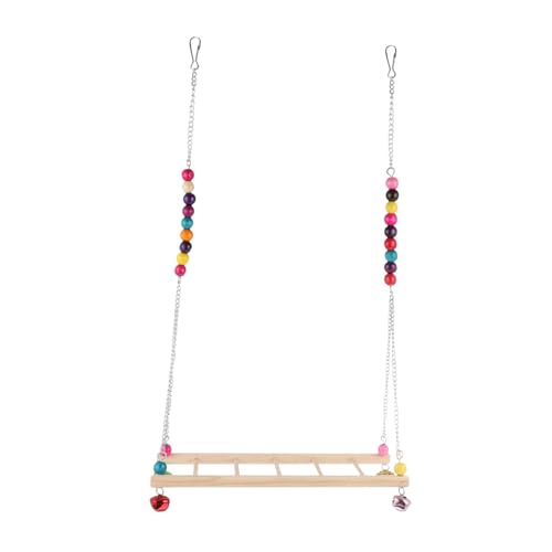Housoutil Kletterleiter Für Papageien Vogel-kauspielzeug Aus Holz Vogelkäfig-hängeleiter-Spielzeug Tragbarer Spielständer Für Papageien Aras Und Vögel Für Spaß Und Bewegung von Housoutil