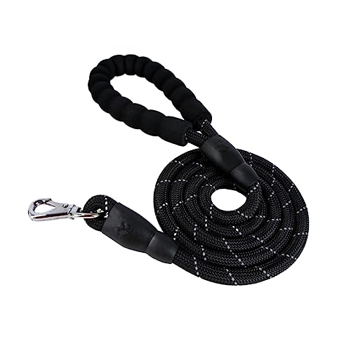 Housoutil Hunde-anbindekabel 1 5 M Seil Hundetransportkabel Haustierleine Reflektierend Schwarz Runder Griff Heimtierbedarf Housoutil Hunde-anbindekabel 1 5 M Seil Hundetransportkabel Haustierleine Reflektierend Schwarz Runder Griff Heimtierbedarf von Housoutil
