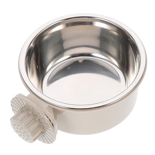 edelstahlspüle pet Feeder Wassernapf für Welpen Futternapf für Kaninchen Zwinger Hundenäpfe Hundefutter Haustiernapf verdicken Zubringer spezielle Schale Hundekäfig Wasserschale von Housoutil