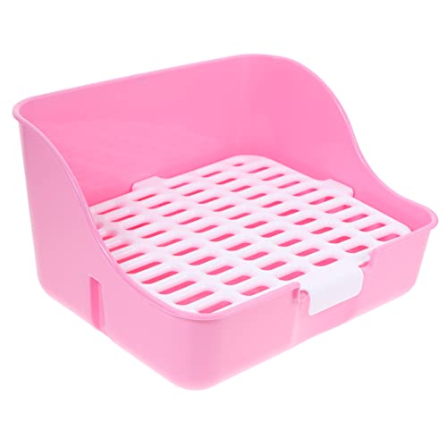 Housoutil Kasten Kaninchentoilette Transportbox Für Haustiere Aus Kunststoff Hundetoilette Kleines Pinkel Toilette Drinnen Plastik Schweinchen Mehrfarbig Reisen Rosa von Housoutil